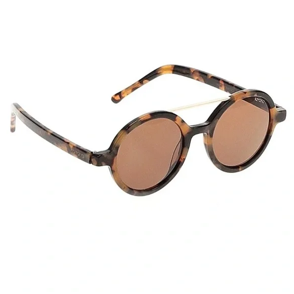 Vivien Tortoise Demi KOMONO Sunglasses ? round brown gold Komono | Accessories | Vivien Tortoise Demi Komono  main image 2